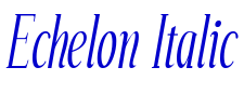 Echelon Italic 字体